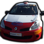 La Clio R3C Sportex durante i test al Melogno