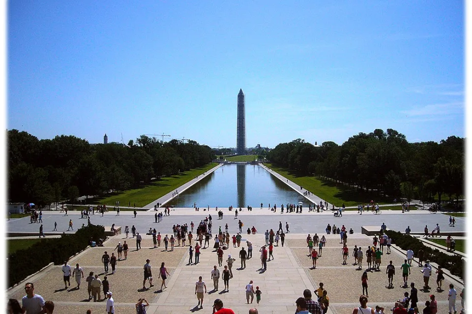 Il Mall di Washington visto dal monumento a Lincoln