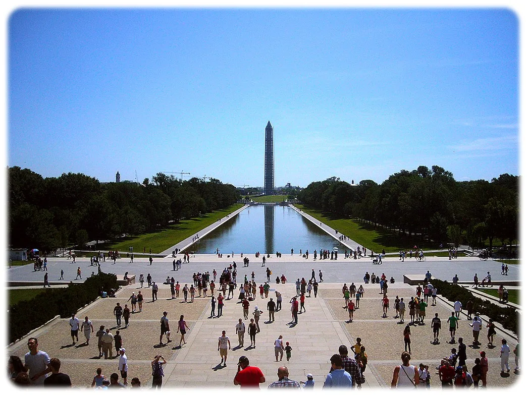 Il Mall di Washington visto dal monumento a Lincoln
