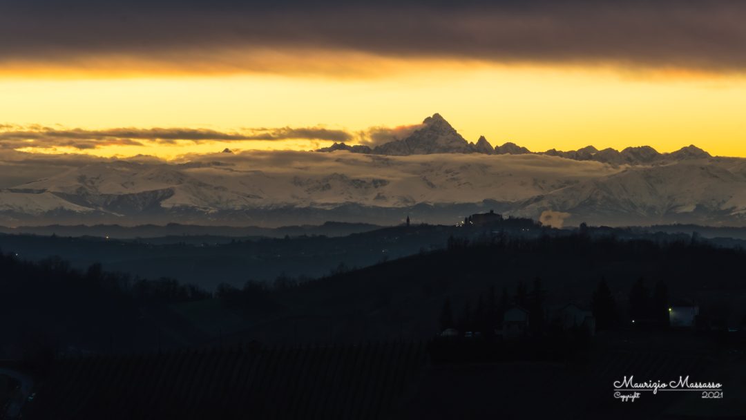 Il Monviso al tramonto