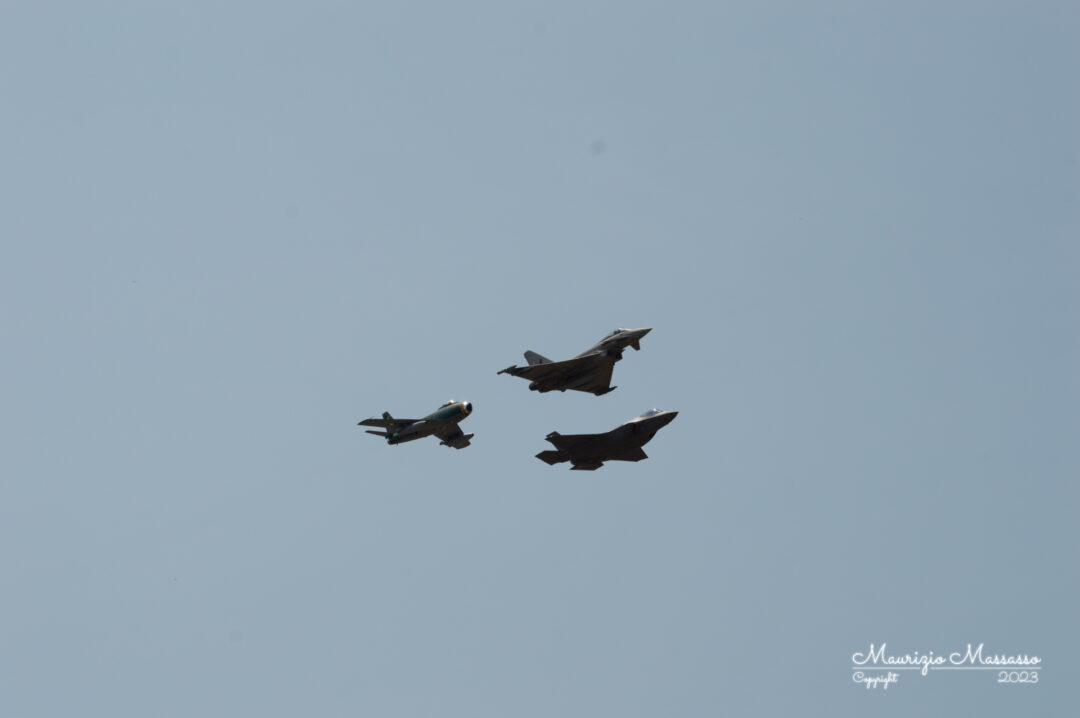 North American F-86 Sabre, Lockheed F-35A, Eurofighter EF-2000